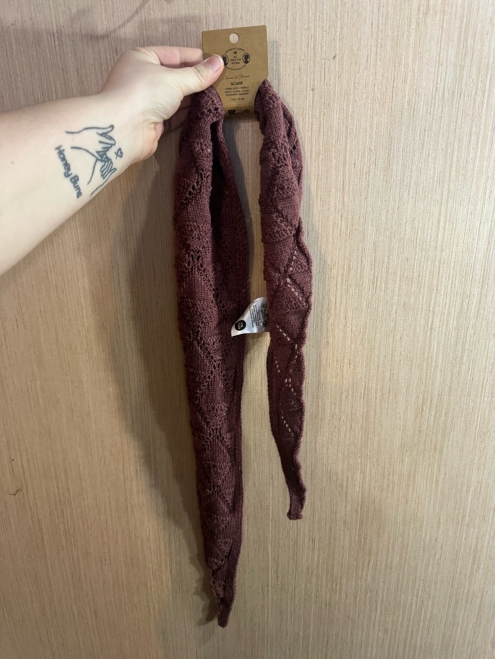 Sostrene Grenes Small Neck Mauve Scarf NWT